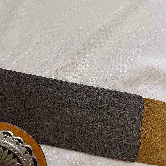 Chico’s Leather Belt Size Medium - Picture 2 of 8